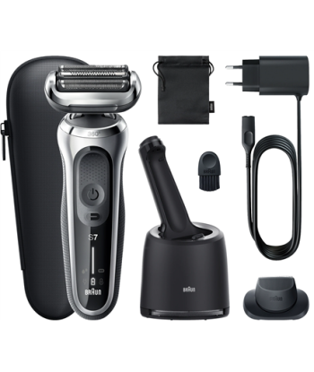 Braun, Shaver, 71-S7200cc, Operating time (max) 50 min, Wet & Dry, Silver/Black