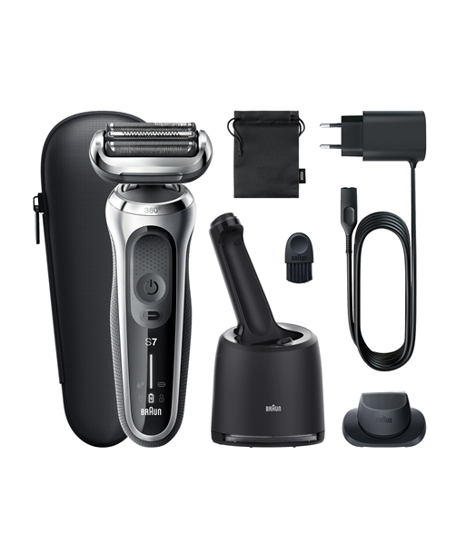 Braun, Shaver, 71-S7200cc, Operating time (max) 50 min, Wet & Dry, Silver/Black