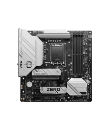 MSI B760M PROJECT ZERO, Processor family Intel, Processor socket LGA1700, DDR5, Supported hard disk drive interfaces SATA, M.2