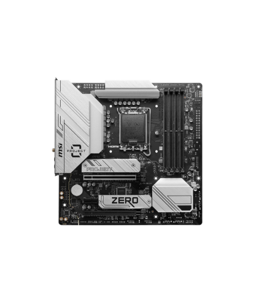 MSI B760M PROJECT ZERO LGA1700 DDR5 mATX Материнская плата MSI B760M PROJECT ZERO LGA1700 DDR5 mATX Материнская плата
