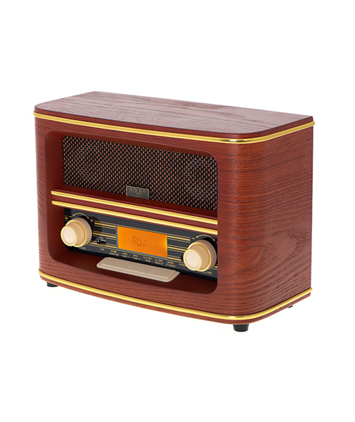 Adler, Retro Radio, AD 1187, Alarm function, AUX in, Wooden