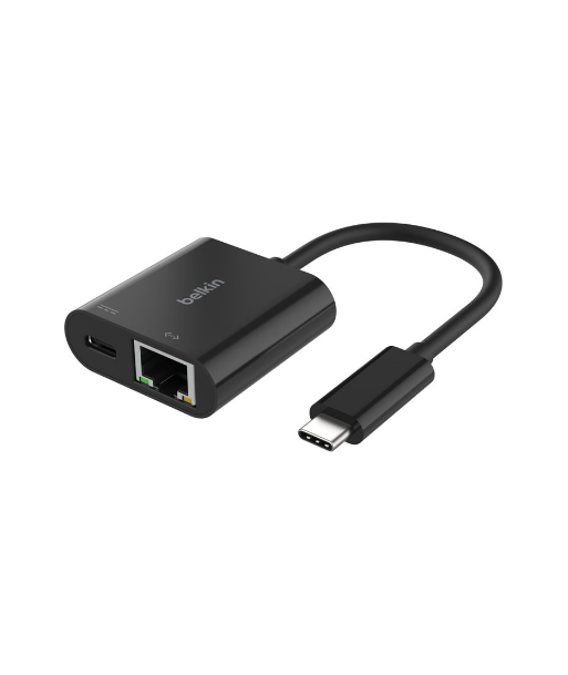Belkin USB-C to Gigabit Ethernet Adapter with 100W Power Delivery Belkin USB-C to Gigabit Ethernet Adapter with 100W Power Delivery