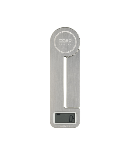 Köögikaal Caso Ecostyle Batteryless usage, Graduation 1 g, Maximum weight (capacity) 5 kg, Display type LCD, Stainless