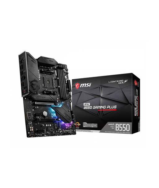 MSI MPG B550 GAMING PLUS Processor family AMD, Processor socket AM4, DDR4, Memory slots 4, Chipset AMD B, ATX