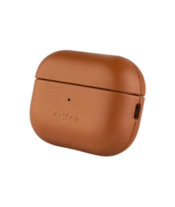 Fixed, Earbuds Case with MagSafe Support, Apple AirPods Pro 2/Pro 2 (USB-C), Brown, Leather