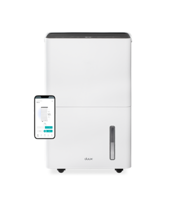 Duux Smart Dehumidifier, Bora, Suitable for rooms up to 50 m², Water tank capacity 4 L, White