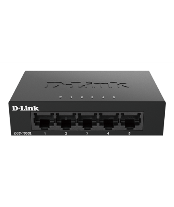 D-Link, Ethernet Switch, DGS-105GL/E, Unmanaged, Desktop, Gigabit Ethernet (copper) ports quantity 5, 60 month(s)