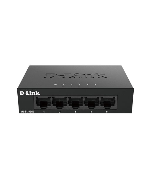 D-Link, Ethernet Switch, DGS-105GL/E, Unmanaged, Desktop, Gigabit Ethernet (copper) ports quantity 5, 60 month(s)