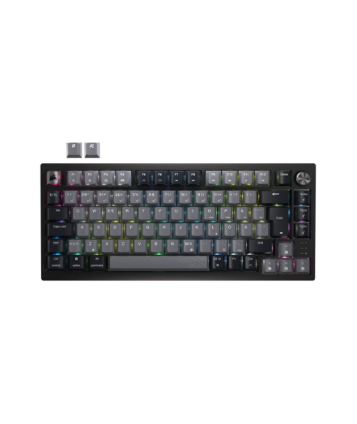 Corsair Keyboard, K65 PLUS, Wireless, Nordic, Black, USB Type-A, CORSAIR MLX Red