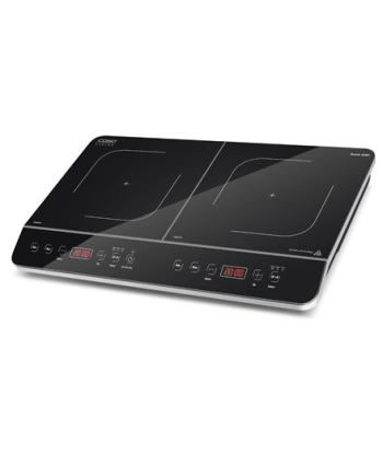 Pliidiplaat Caso, Touch 3500, Induction, Number of burners/cooking zones 2, Touch control, Timer, Black, Display