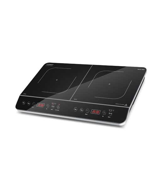 Caso, Touch 3500, Induction, Number of burners/cooking zones 2, Touch control, Timer, Black, Display
