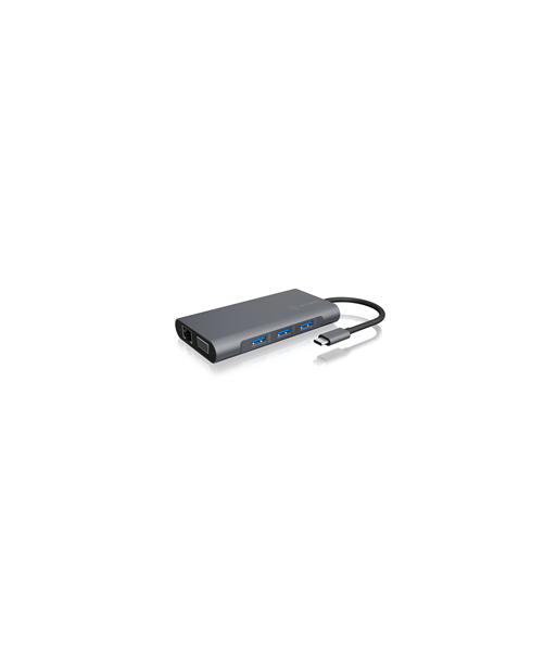 Icy Box IB-DK4040-CPD USB Type-C™ DockingStation with two video interfaces