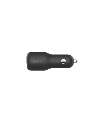 Belkin BoostCharge 42W USB-C & USB-A Car Charger - Black