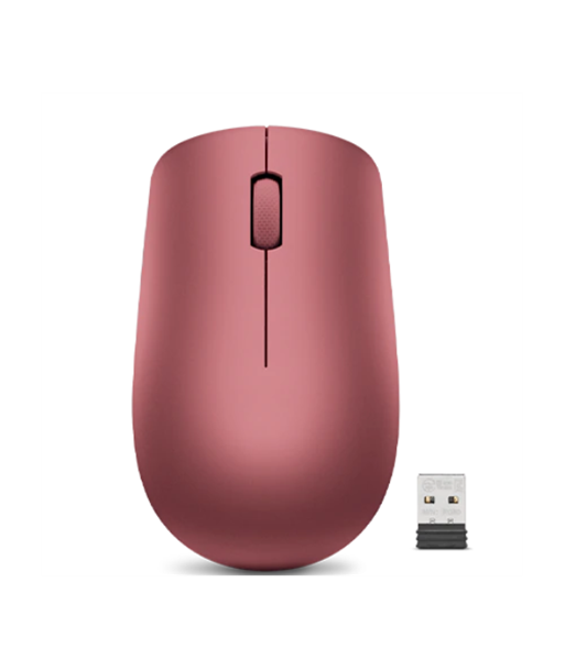 Lenovo 530 Wireless Mouse, 2.4 GHz Nano USB, Cherry Red