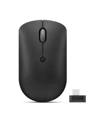 Juhtmevaba hiir Lenovo, 400, Red optical sensor, Wireless, 2.4G Wireless via USB-C receiver, Black, 1 year(s)