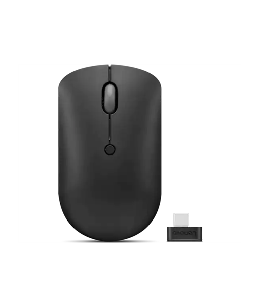 Juhtmevaba hiir Lenovo, 400, Red optical sensor, Wireless, 2.4G Wireless via USB-C receiver, Black, 1 year(s)