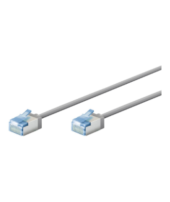 Goobay 74304 Ultra-Flexible CAT 6A Patch Cable, Slim, U/UTP, 0.15 m, Grey