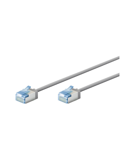 Goobay 74304 Ultra-Flexible CAT 6A Patch Cable, Slim, U/UTP, 0.15 m, Grey