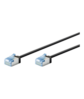 Goobay 74315 Ultra-Flexible CAT 6A Patch Cable, Slim, U/FTP, 0.15 m, Black