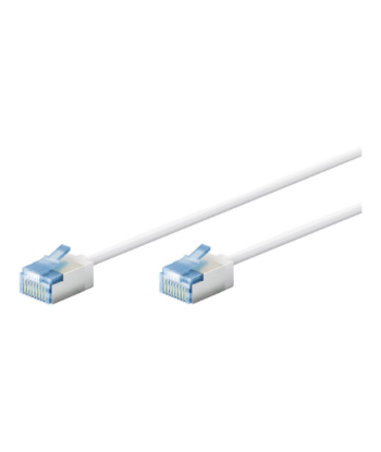 Goobay 74326 Ultra-Flexible CAT 6A Patch Cable, Slim, U/FTP, 0.15 m, White