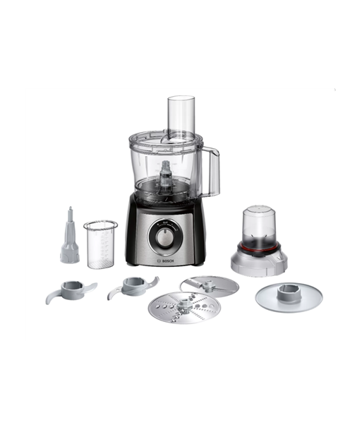Köögikombain Bosch, MCM3401M, 800 W, Number of speeds 2, Bowl capacity 2.3 L, Blender, Meat mincer, Black/Stainless steel