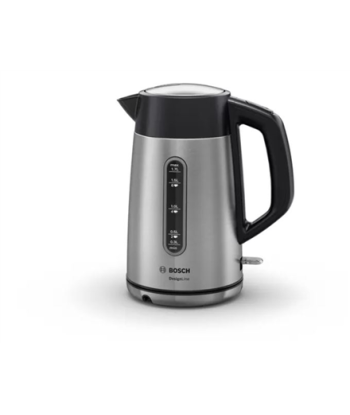 Bosch, Kettle, DesignLine TWK4P440, Electric, 2400 W, 1.7 L, Stainless steel, 360° rotational base, Stainless steel/Black