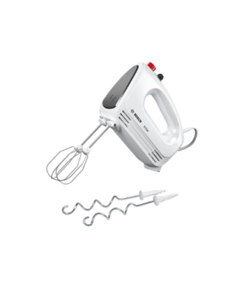 Bosch, Hand Mixer, MFQ22100 CleverMixx, Hand Mixer, 375 W, Number of speeds 4, Turbo mode, White/Dark Grey