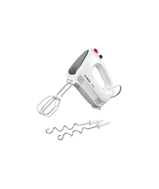 Bosch, Hand Mixer, MFQ22100 CleverMixx, Hand Mixer, 375 W, Number of speeds 4, Turbo mode, White/Dark Grey