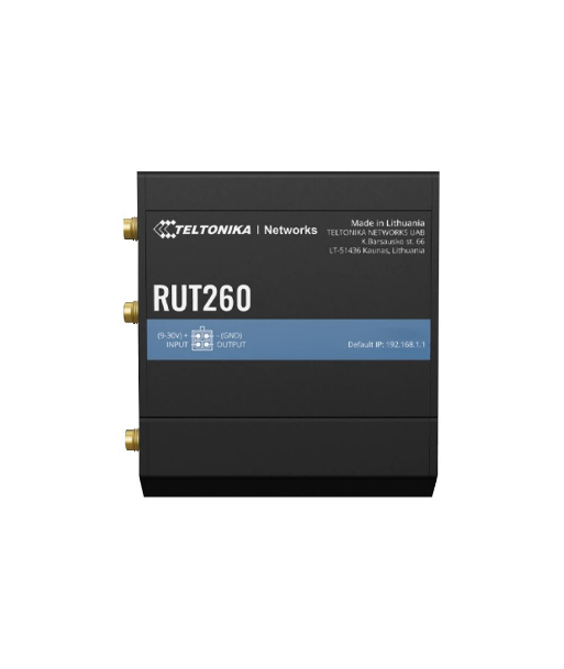 LTE Cat 6 Router, RUT260, 802.11n, 10/100 Mbit/s, Ethernet LAN (RJ-45) ports 2, Mesh Support No, MU-MiMO No, 4G