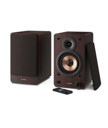 Sharp CP-SS30 Bookshelf Speakers, Brown, Sharp, Speakers, CP-SS30(BR) Bookshelf, 60 W, Bluetooth, Brown, Wireless connection
