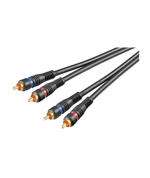 Goobay 50032 Stereo RCA cable 2x RCA, double shielded, 1.5 m
