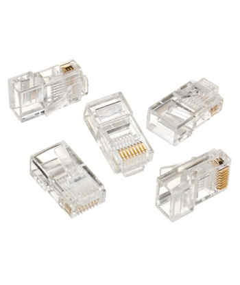 Cablexpert Modular plug 8P8C for solid LAN cable CAT5, UTP, 10 pcs. per bag