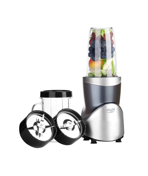 Adler AD 4084 Smuutisegisti Komplekt - Võimas 1200W, BPA-Vabad Nõud (0.3L, 0.5L, 0.7L), Jääpurustamine