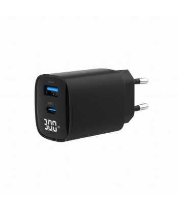 CHARGER USB 30W 2PORT/TA-UC-PDQC30LCD-BK-01 GEMBIRD
