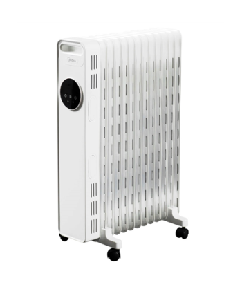 Midea NY2513-22MR Õliradiaator, 2500W, 3 Võimsusastet, Kuni 35 m², Valge