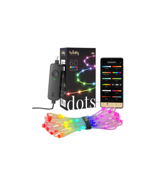 Twinkly Dots: 60 RGB värvilised USB LED valgustid (3m, läbipaistvad) Twinkly Dots: 60 RGB värvilised USB LED valgustid (3m, läbipaistvad)