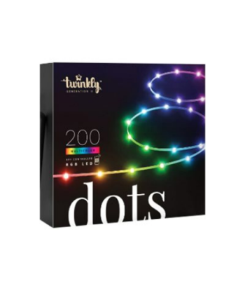 Twinkly Dots RGB nutikad LED valgustid - 200 LED, 10m, läbipaistev kaabel