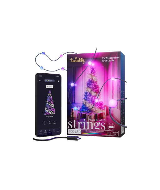 Twinkly Candies 200 Жемчужных RGB LED, Зеленый Провод, USB-C