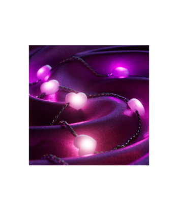 Twinkly Candies 200 Heart-shaped RGB LEDs, Green Wire, USB-C|Twinkly