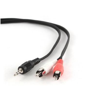 Cablexpert 2.5m, 3.5mm/2xRCA, M/M 2.5 ", Black, Red, White