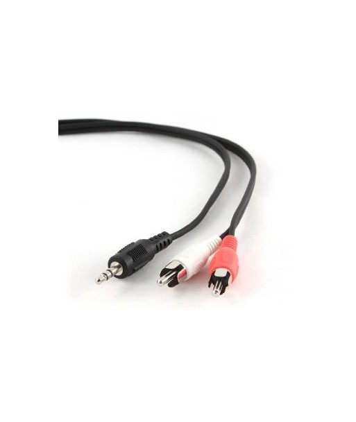 Cablexpert 2.5m, 3.5mm/2xRCA, M/M 2.5 ", Black, Red, White