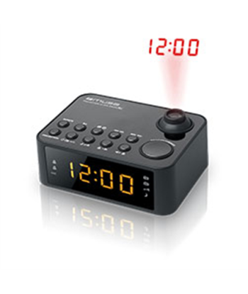 Muse Clock radio  M-178P Black, 0.9 inch amber LED, with dimmer