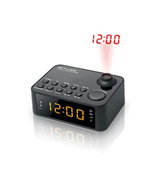 Muse Clock radio  M-178P Black, 0.9 inch amber LED, with dimmer