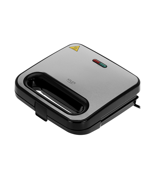Adler Sandwich Maker, AD 3076, 1000 W, Number of plates 1, Black/Silver