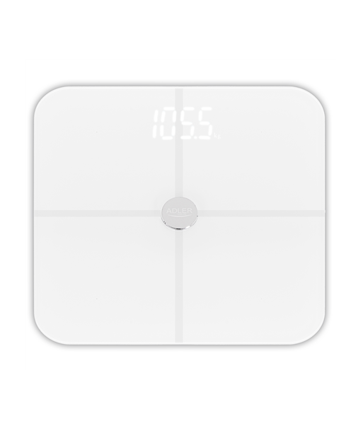 Vannitoakaal Adler Smart, AD 8187, Maximum weight (capacity) 180 kg, Accuracy 100 g, Body Mass Index (BMI) measuring, White Vannitoakaal Adler Smart, AD 8187, Maximum weight (capacity) 180 kg, Accuracy 100 g, Body Mass Index (BMI) measuring, White