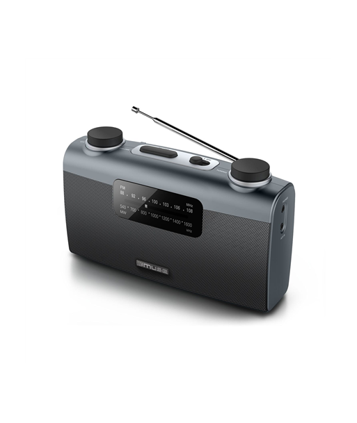 Muse Portable radio M-058R Black, AUX in