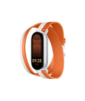 Xiaomi Dual-tone Leather Strap, 140–180mm, White and Orange, Calf Leather, PU (inside)