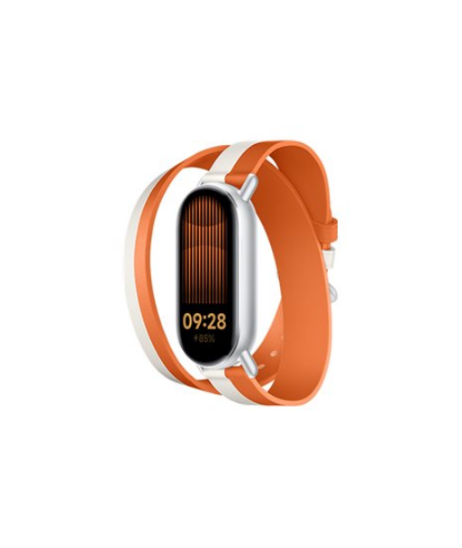 Xiaomi Dual-tone Leather Strap, 140–180mm, White and Orange, Calf Leather, PU (inside) Xiaomi Dual-tone Leather Strap, 140–180mm, White and Orange, Calf Leather, PU (inside)