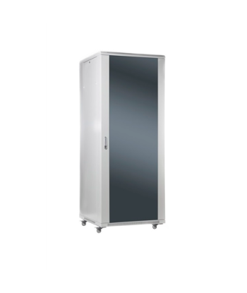 SOMI Networks, 22U, 19″ Freestanding Cabinet, 22U-60/60NAC, Gray, Max Load 800kg, Removable and Lockable Side Panels, Glass