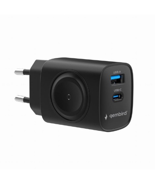 CHARGER USB 2IN1 20W 2PORT/TA-UC-PDQCW20-01-BK GEMBIRD CHARGER USB 2IN1 20W 2PORT/TA-UC-PDQCW20-01-BK GEMBIRD